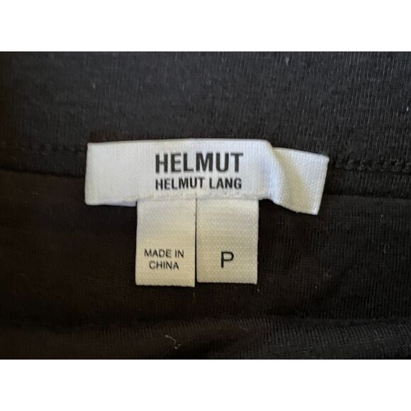 HELMUT LANG Black Back Zip Mini Curved Pencil Skirt Women's Size XS/P - Picture 4 of 9